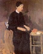 Wilhelm Leibl Die alte Pariserin France oil painting artist